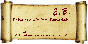 Eibenschütz Benedek névjegykártya